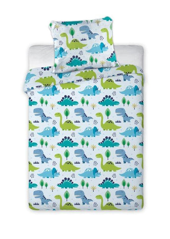 100% Cotton Kids' Duvet Set with Dinosaurs - 100 x 135 cm | FAR-045