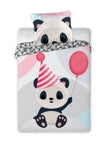 100% Cotton Kids' Duvet Set with Panda Print -100x135 cm | FAR-054