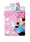 100% Cotton Kids' Duvet Set with Minnie Mouse - 100 x 135 cm | FAR-005