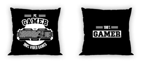 100% Cotton Black Graphic GAMER Pillowcase | FAR-070