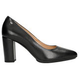 Wojas Black Leather High Heels with Sliver Wojas Logo | 35072-51