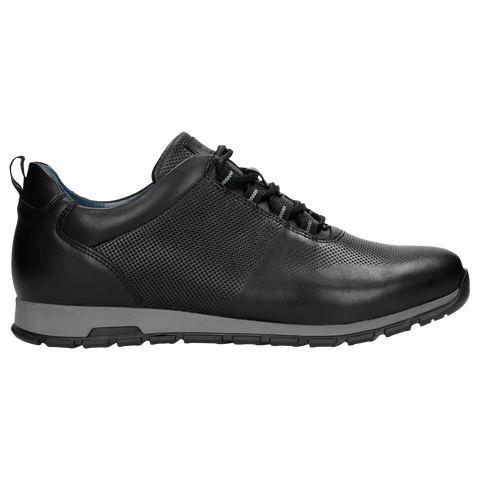 Wojas Black Leather Sneakers | 10039-51