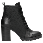Wojas Black Quilted Leather Ankle Boots | 6405681
