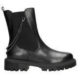 Wojas Black Leather Chelsea Boots with Chain | 5506451