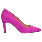 Wojas Fuchsia Leather High Heels with Silver Logo | 3507965