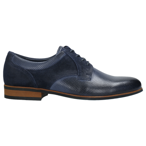Wojas Dark Blue Leather Dress Shoes | 1001076