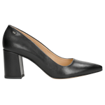 Wojas Black Leather High Heels with Wojas Logo | 35027-51