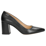 Wojas Black Leather High Heels with Wojas Logo | 35027-51