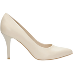 Wojas Light Beige Leather High Heels | 9275-54