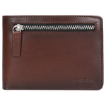 Wojas Brown Leather Wallet with Horizontal Zipper | 994752