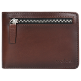 Wojas Brown Leather Wallet with Horizontal Zipper | 994752
