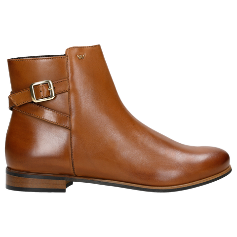 Wojas Brown Leather Ankle Boots | 5506653