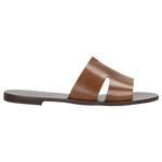 Wojas Light Brown Leather Slide Sandals | 74008-53