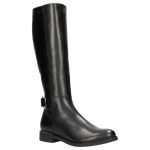 Wojas Black Insulated Leather Knee High Boots with Straps | 7101171