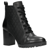 Wojas Black Quilted Leather Ankle Boots | 6405681