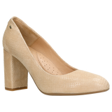 Wojas Beige Leather High Heels | 35070-64