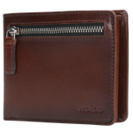 Wojas Brown Leather Wallet with Horizontal Zipper | 994752