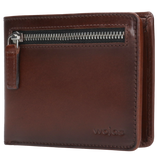 Wojas Brown Leather Wallet with Horizontal Zipper | 994752