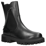 Wojas Black Leather Chelsea Boots with Chain | 5506451