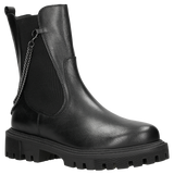 Wojas Black Leather Chelsea Boots with Chain | 5506451