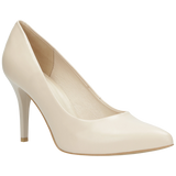 Wojas Light Beige Leather High Heels | 9275-54