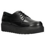 Wojas Black Leather Sneakers with Silver Logo | 46079-51