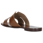 Wojas Light Brown Leather Slide Sandals | 74008-53