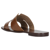 Wojas Light Brown Leather Slide Sandals | 74008-53