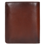 Wojas Dark Brown Leather Wallet with Vertical Zipper | 995952