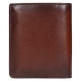 Wojas Dark Brown Leather Wallet with Vertical Zipper | 995952