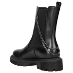 Wojas Black Leather Chelsea Boots with Chain | 5506451