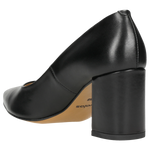 Wojas Black Leather High Heels with Wojas Logo | 35027-51