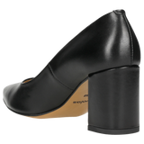 Wojas Black Leather High Heels with Wojas Logo | 35027-51