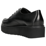 Wojas Black Leather Sneakers with Silver Logo | 46079-51