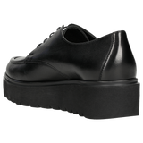 Wojas Black Leather Sneakers with Silver Logo | 46079-51