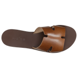 Wojas Light Brown Leather Slide Sandals | 74008-53