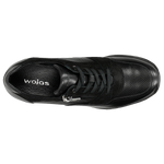 Wojas Black Leather Sneakers with Zipper | 46091-71