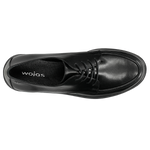 Wojas Black Leather Sneakers with Silver Logo | 46079-51