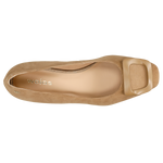 Wojas Dark Beige Leather Pump Heels | 35069-64