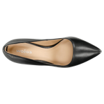 Wojas Black Leather High Heels with Wojas Logo | 35027-51