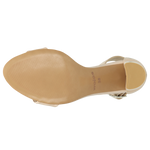 Wojas Light Beige Leather Open Toe High Heels | 76028-54