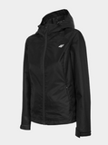 4F Women's Black Hooded Urban Jacket | 001-20S