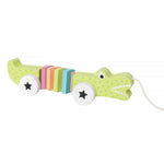 JaBaDaBaDo Light Green Wooden Pull Crocodile | C2507