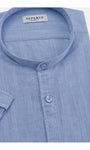 Men's 100% Cotton Slim Fit Shirt with Stand-up Collar | KS-2231-2-KR