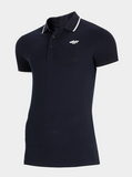 4F Dark Blue Printed Polo T-shirt | 009-31S