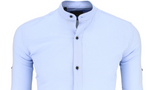 Mens' 100% Cotton Slim Fit Shirt with Stand-up Collar | KU-01