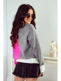 Neon Pink and Gray Cardigan | LENA