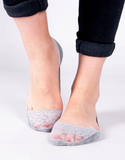 YO! Women's Gray Lace No-show Socks | SKB-0089K-28