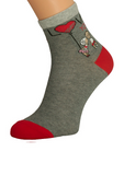 Bratex Gray Women's Socks Love You | D-018-G