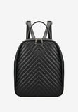 Wojas Black Leather Backpack witch Stitching | 80299-51